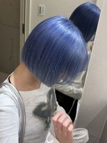 ロウル 池袋(LOWRL) ワンホンレイヤー/ミルクティーブロンド/ダークブルー/池袋