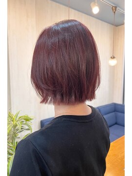 ジェミニバイサロンドミヨシ(Gemini. by salon de Miyoshi) レイヤーボブ、赤みヘアカラー