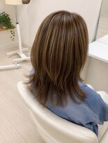 バングスヘアー 谷山店(bangs Hair)&nbsp;ミディアムレイヤー（ハイライトカラー）