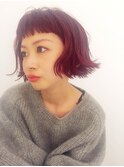 ticro大石　レッドラベンダーボブ