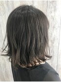 ダークベージュ×外ハネボブ×アディクシーカラー