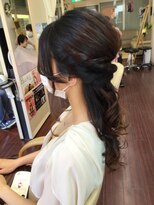 ヘアサロン ユニティ(Hair Salon Unity) ロープ編みダブルカーリーハーフアップ