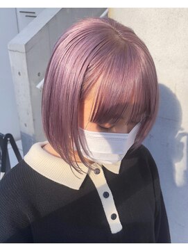 リアラバイアルティナ 船橋店(Liara by artina) パールラベンダー_ボブカット_ラベンダーアッシュ_ワンレンボブ1