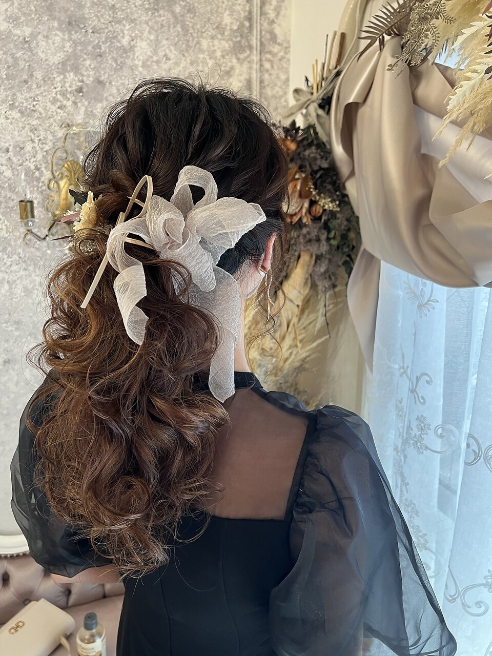 マニーベア　セット ポニーテール（大阪梅田茶屋町ヘアセット専門店Achieve m+