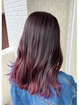 リグ 横浜(Lig.) ケアブリーチハイトーンピンクバレイヤージュ