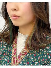 巻いたり耳掛けたりしても可愛い！人と差のある細インナーカラー◎