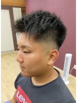 ブルブンガ(Berbunga)&nbsp;フェードカットビジカジショート×アップバングスリークショート