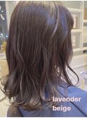 【粕屋】伸ばしかけヘア/ラベンダーベージュ/韓国ヘア