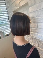 エヌアンドエー 春日部東口店(hair shop N&A)&nbsp;大人かわいい前下がりショートボブ ハイライトカラー 縮毛矯正