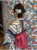 ショートで魅せる☆大人こなれヘアセット【夏浴衣】