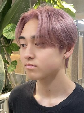 サンクプロジェクト(cinq PROJECT) メンズブリーチカラーシースルーマッシュ韓国風センターパート