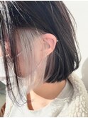 ボブ×インナーカラー