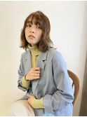 ゆるパーマで簡単スタイリング☆ミディアムボブ