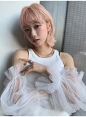 ケアブリーチ 10代20代 ホワイトグレージュ ブロンドヘア 透明感