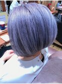 西梅田/ボブ/グレーベージュ/白髪ぼかし/ハイライト/ベージュ