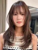 ジアン テラス(GIEN TERRASSE)&nbsp;レイヤーカットハイレイヤーハッシュカットロングウルフ/岸本