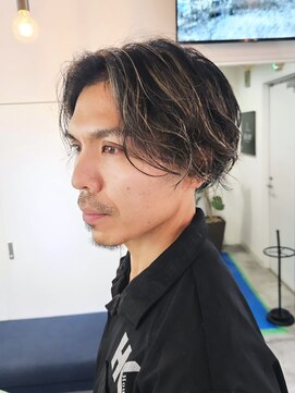 エイス 梅田 中津(Ace) サーフカールパーマ　ハイライトカラー