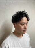 MEN’S HAIR/サーフカール/刈り上げセンターパート/千葉駅