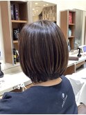 前下がりグラボブベージュブラウン