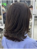 ◎小顔前髪顔まわり暗めカラーレイヤーくびれミディアム