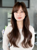 レノラ 髪質改善カラー 本町(LENORA) ワンホンレイヤー×ミルクブラウン×ロングレイヤー