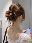 ゆるふわシニョン/アップスタイル/まとめ髪/ふわふわスタイル