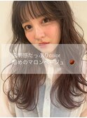 天使の羽バングとマロンベージュ20代30代鹿児島
