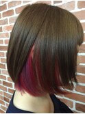 【SUGAR-B】ピンク×パープルインナーカラー×レイヤーボブ 