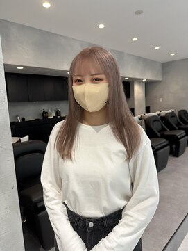 ペレ 栄店(PELE) ピンクベージュ×パツっとカット☆