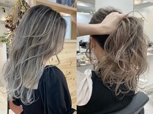 【バレイヤージュ×グレー】スタイリスト木下大地　【Instagram＠daichi710/@hair_one_sapporo】