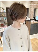 大人可愛い小顔ひし形クビレ丸み20代30代40代大人ショート(蘭)