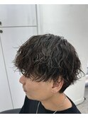 波巻きパーマ