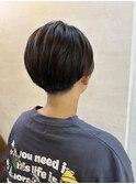 刈り上げショート/丸みショート/大人かわいい/前髪あり