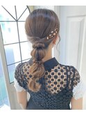 編みおろしヘアアレンジ