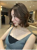 髪質改善＊ウェーブミディアムウェットボブ＊美髪【Zina南草津】