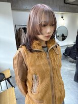 ラ キング(LA KING)&nbsp;グラデーションカラーバレイヤージュアッシュグレーボブウルフ