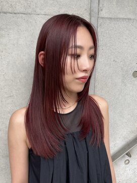 タロ(TALO) 【TALO】ディープレッド×レイヤーカット