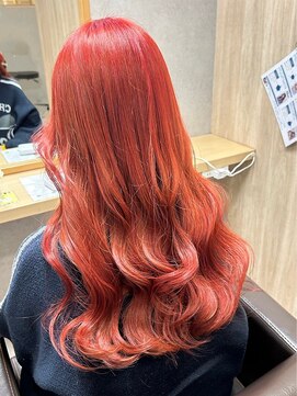 バブルス 春日部店(BUBBLES) 綺麗な発色★レッドカラー♪