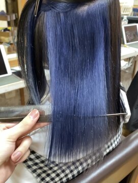 ゴリラビスケッツ(GORILLA BISCUITS) インナーネイビー/ケアブリーチ/ダブルカラー/インナーカラー