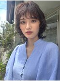 大人抜け感パーマボブ