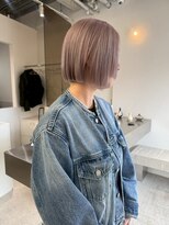 ステン(sten)&nbsp;ミルクティーベージュ/顎ラインボブ/ハイトーンボブ/ブリーチ