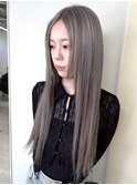 ロング ハイトーン ブリーチ ミルクティーグレージュ 10代20代
