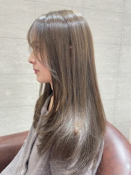 エアー 久留米(AIR) 【久留米】 12トーンラベンダーアッシュカラー/前髪カット