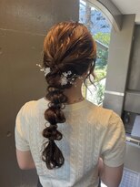 プランツヘアー&nbsp;編みおろしアレンジ