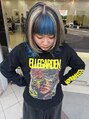 タイドヘアー 高槻2号店(TIDE HAIR)&nbsp;ブロックカラーブリーチしてからデザインを入れていきます。