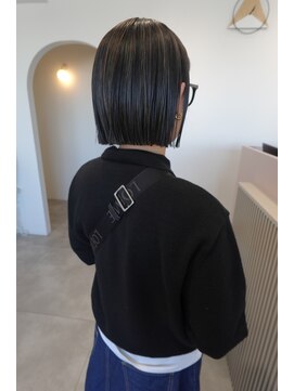 20代/30代/ボブ/白髪隠し/ハイライト