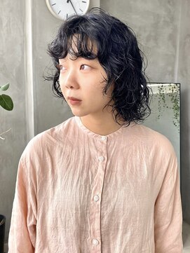 テトヘアー(teto hair) レイヤーボブ　ボブパーマ　くせ毛風スパイラル　くるくる