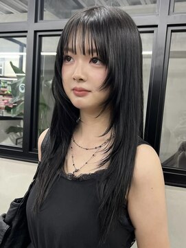 ニコ トウキョウ 渋谷(nico TOKYO) ロングレイヤーカット顔周りレイヤーウルフハッシュカット韓国