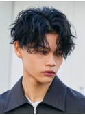 渋谷波巻きパーマ束感ツイストスパイラル無造作メンズパーマ色気