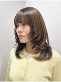 オリーブ/ハッシュカット/ハイレイヤー/顔周りレイヤー